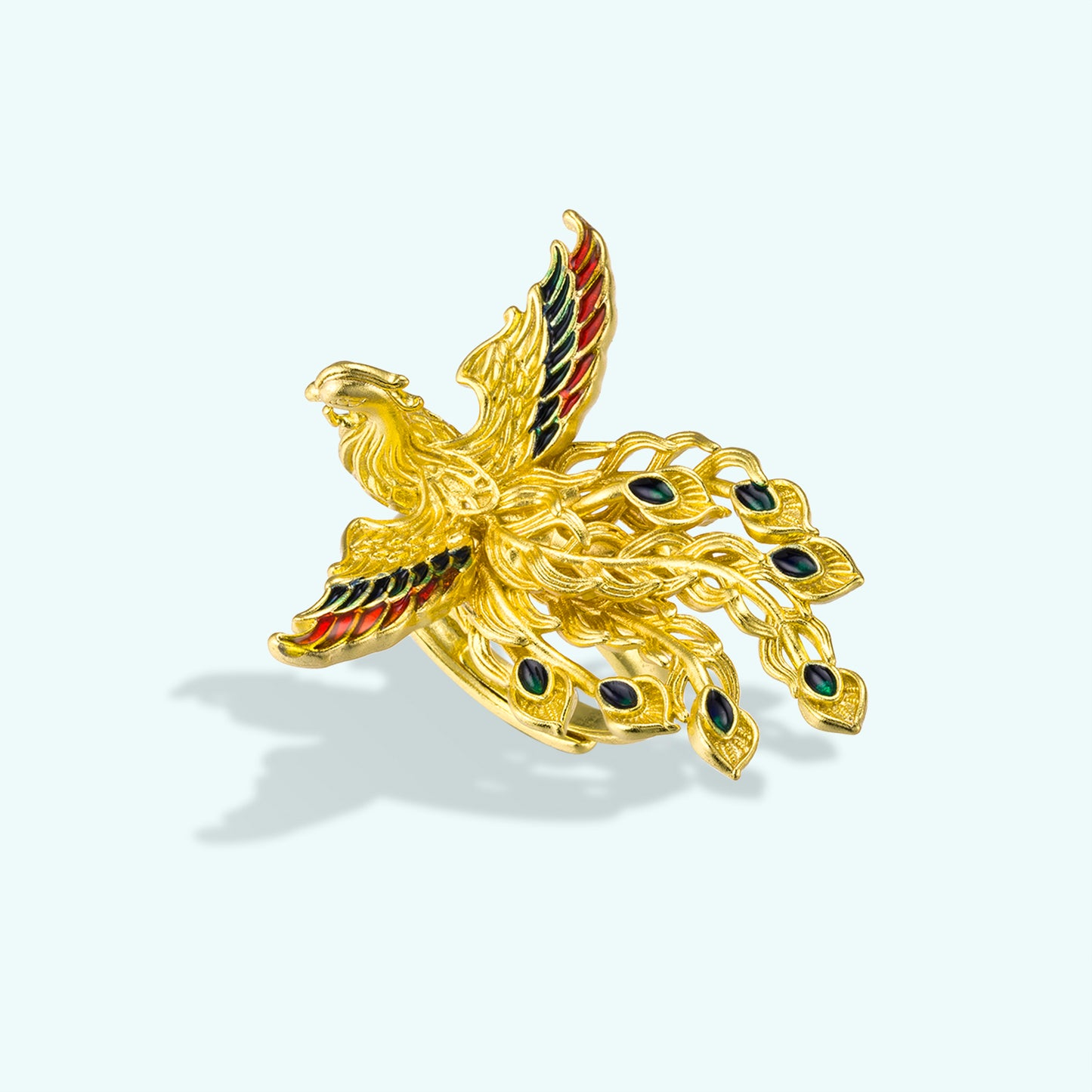 Soaring Phoenix Enamel Ring
