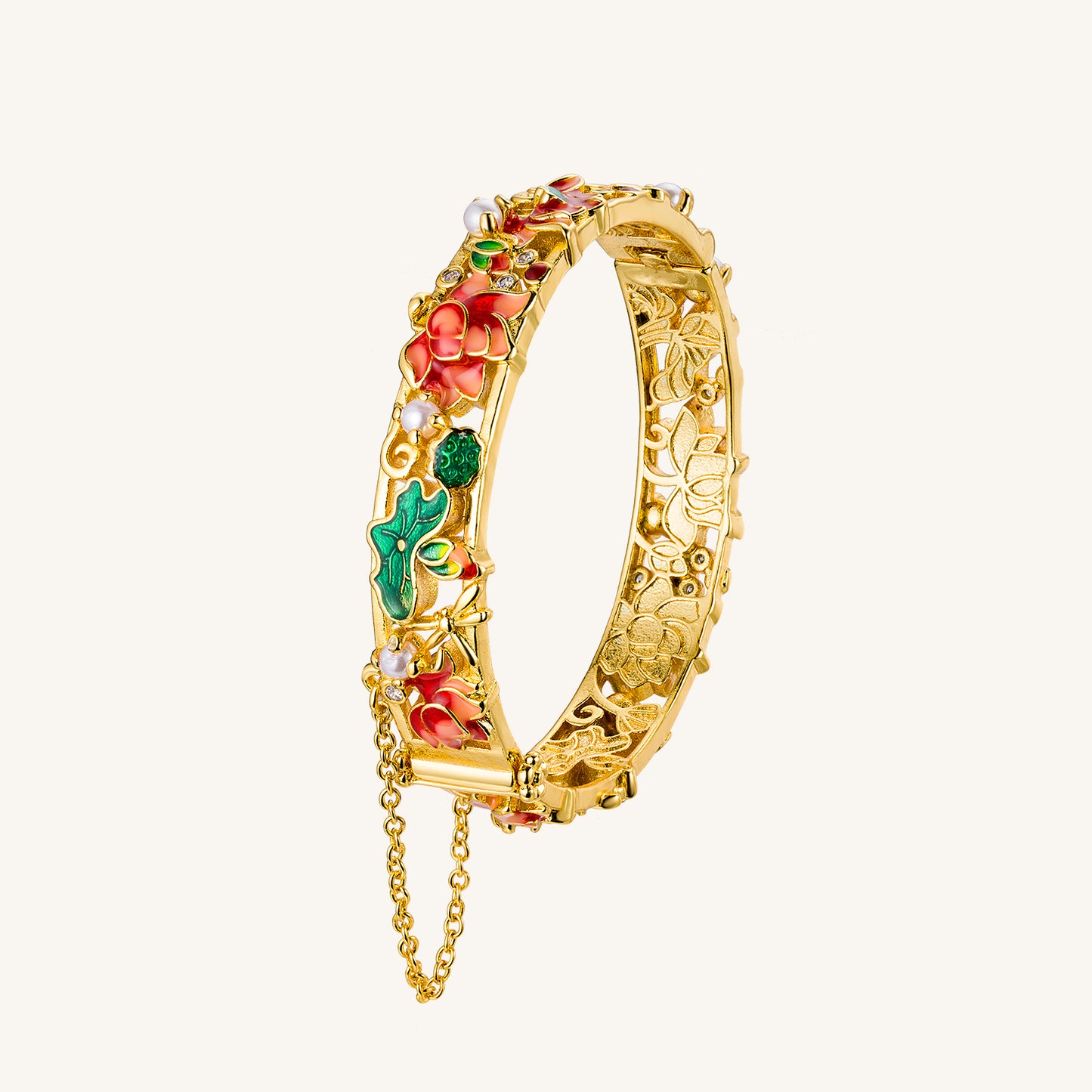 Eternal Grace Pearl Lotus Bracelet